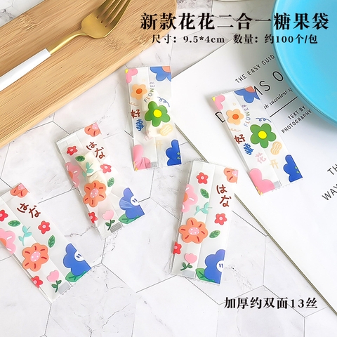 Túi kẹo nougat hoa mùa xuân 100 túi