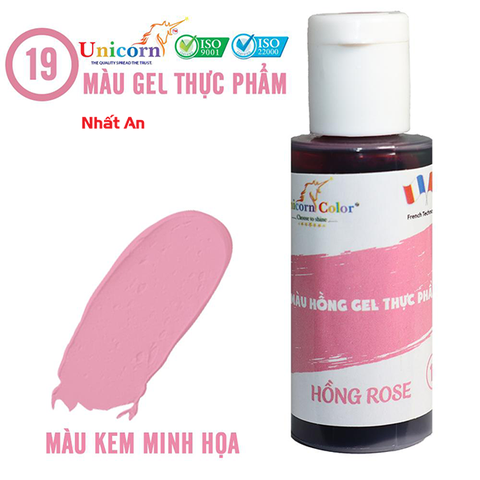Màu gel thực phẩm Hồng rose 28gr Unicorn