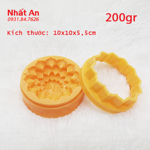 Khuôn bánh trung thu sen tháp tròn Vĩnh Trường (150gr/ 200gr)