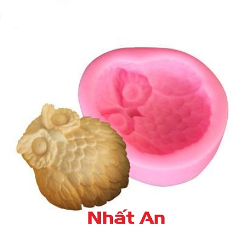 Khuôn silicone 4D hình con cú mèo