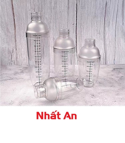 Bình lắc pha chế bằng nhựa - Cocktail shaker. Có 4 thể tích