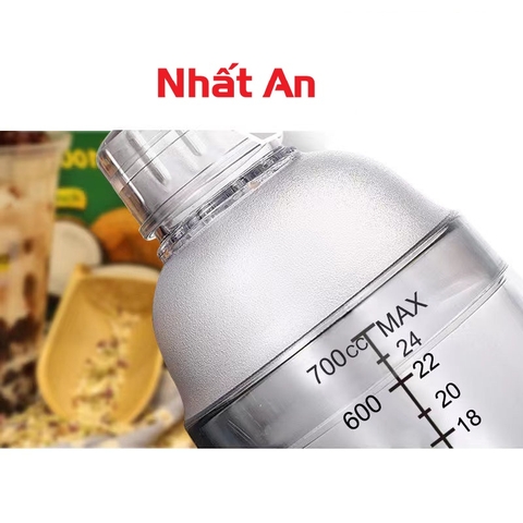 Bình lắc pha chế bằng nhựa - Cocktail shaker. Có 4 thể tích