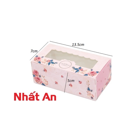 Hộp giấy đựng bánh kẹo hoa hồng size nhỏ