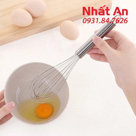 Dụng cụ đánh trứng inox cầm tay/ Whisk/ Phới đánh trứng 10"