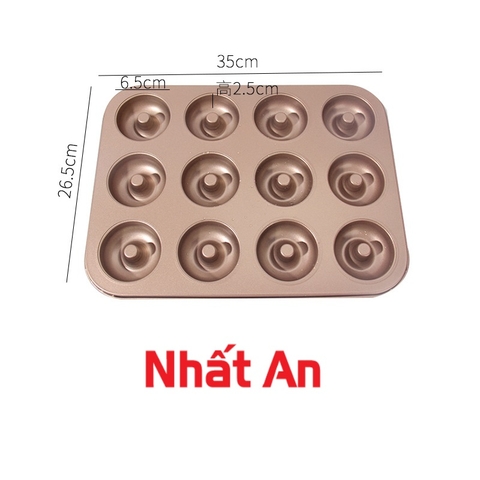 Khuôn nhôm Donut chống dính 12 bánh - 40864