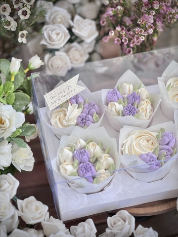 Cup giấy (chén giấy) tulip màu vàng lốc 50 cái