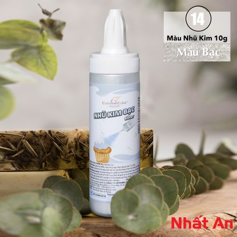 Màu nhũ kim bạc Unicorn 10gr