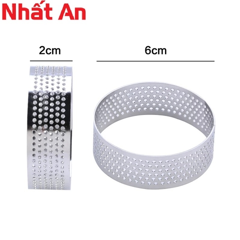 Khuôn ring tart có lỗ hình tròn 6cm - 8cm - 10cm