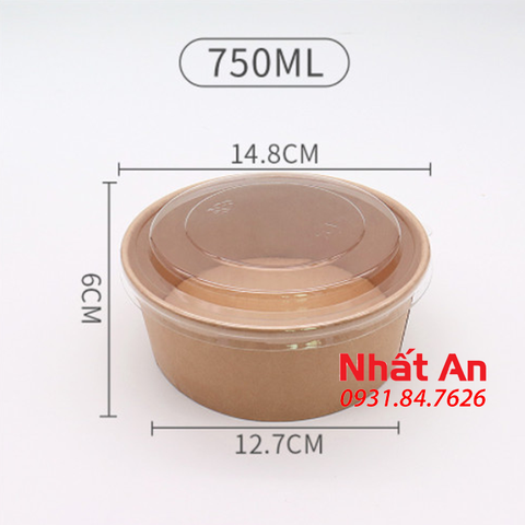 Tô giấy nướng bánh bông lan/ Đựng bánh/ Đựng thực phẩm 750ml