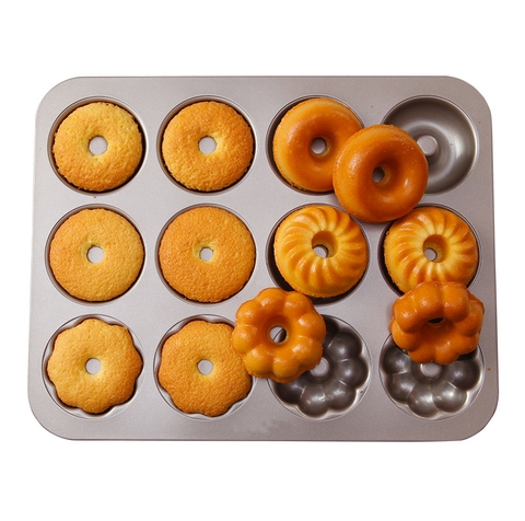 Khuôn donut chống dính 12 bánh kiểu