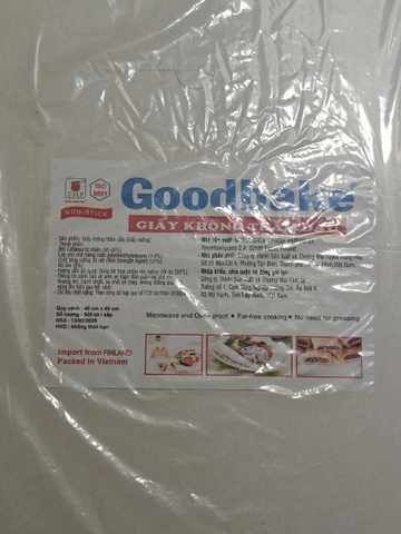Giấy nướng bánh cắt sẵn 40x60cm 500 tờ