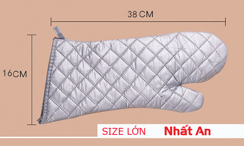 Bao tay lò nướng bạc/ Găng tay cách nhiệt (Có 3 size) - 1 cặp