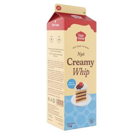 Kem trang trí bánh Creamy Whip Ngà 1kg/ Topping Creamy Whip 1kg