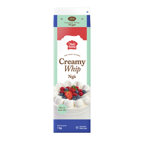 Kem trang trí bánh Creamy Whip Ngà 1kg/ Topping Creamy Whip 1kg
