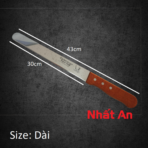 Dao cắt bánh không răng cưa cán gỗ (Có 2 size)