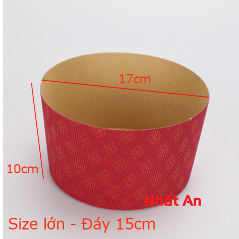 Khuôn giấy panettone / cup giấy Panettone màu đỏ (Có 3 size)