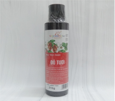 Màu nước đỏ tươi unicorn 210gr.