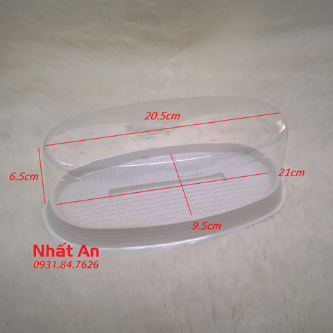 Hộp nhựa oval đế trắng H-12/ H12
