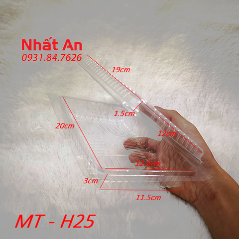 Hộp nhựa trong nắp gặp MT - H25