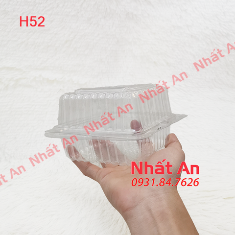 Hộp nhựa trong nắp gặp H52 cao