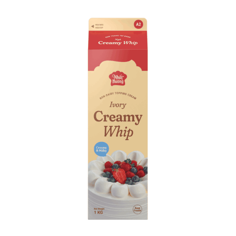 Kem trang trí bánh Creamy Whip Ngà 1kg/ Topping Creamy Whip 1kg