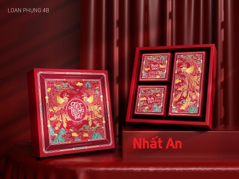 Hộp Trung Thu 4 bánh Loan Phụng 150 - 250gr (còn 1 bộ)