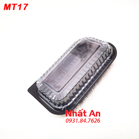 Hộp nhựa đế đen hình chữ nhật MT17