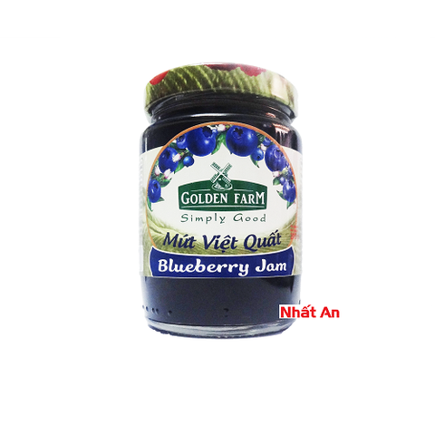 Mứt việt quất/ Blueberry Jam 210gr hiệu Golden Farm