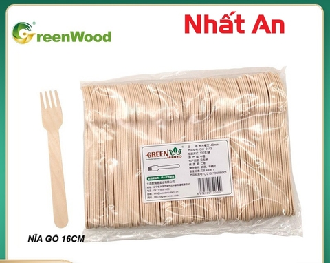 Nĩa gỗ dùng một lần 16cm