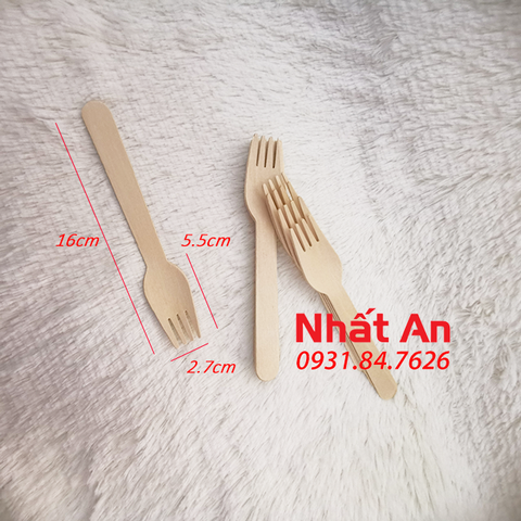 Nĩa gỗ dùng một lần 16cm