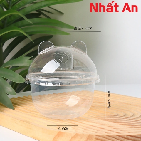 Hộp nhựa dẻo trong 250U tai gấu