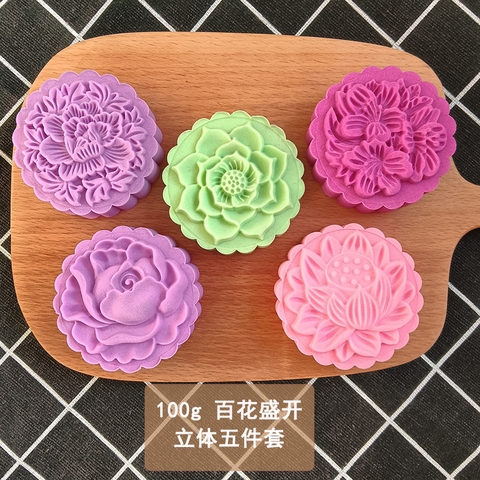 Khuôn Trung Thu 5 Mặt Hoa Nở 100gr