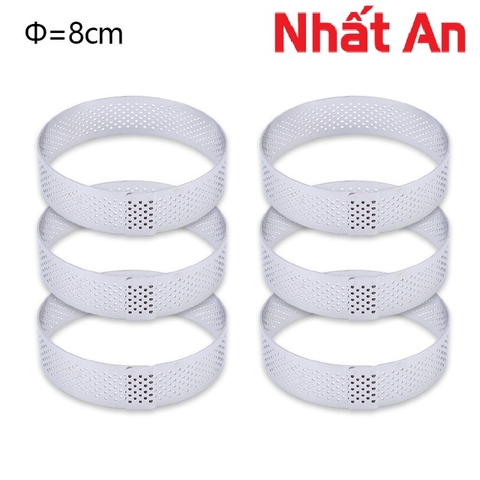 Khuôn ring tart có lỗ hình tròn 6cm - 8cm - 10cm