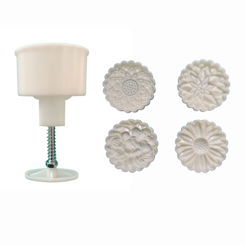 Khuôn trung thu 4 mặt hoa mùa hè 150gr - 180gr