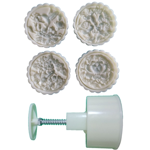 Khuôn trung thu khu vườn lãng mạn 4 mặt 200gr - 230gr