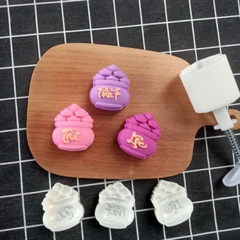 Khuôn trung thu 3 mặt hủ vàng Tài Phát Lộc 50gr