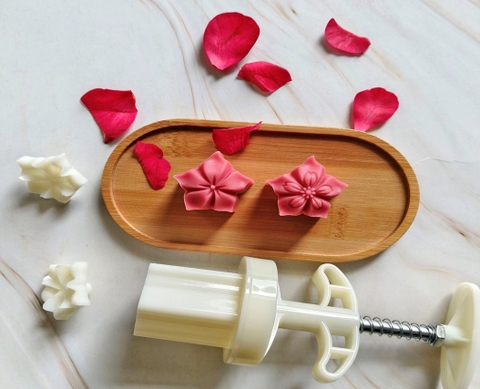 Khuôn trung thu 2 mặt hoa đào xuân 30gr