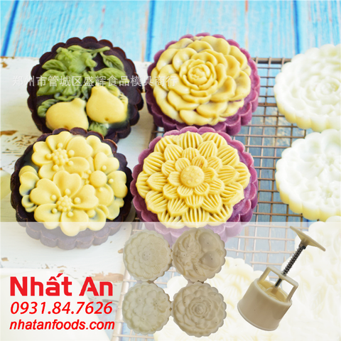 Khuôn bánh trung thu Quả Bầu 125gr (4 mặt)
