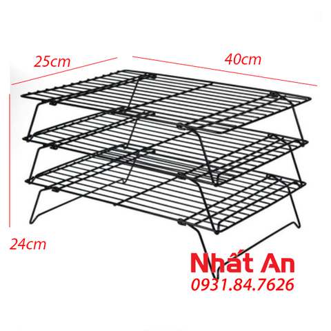 Rack phơi bánh chống dính 3 tầng 40x25cm