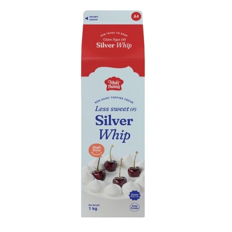 Kem trang trí bánh Silver Whip ít ngọt 1kg / Topping Silver Whip less sweet 1kg