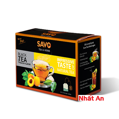 Trà túi lọc SAVO Đào (25 gói x 2gr)