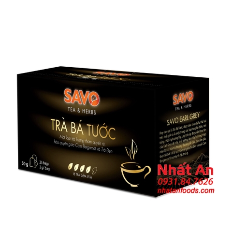 Trà túi lọc SAVO Bá Tước (25 gói x 2gr) / Earl Grey Tea