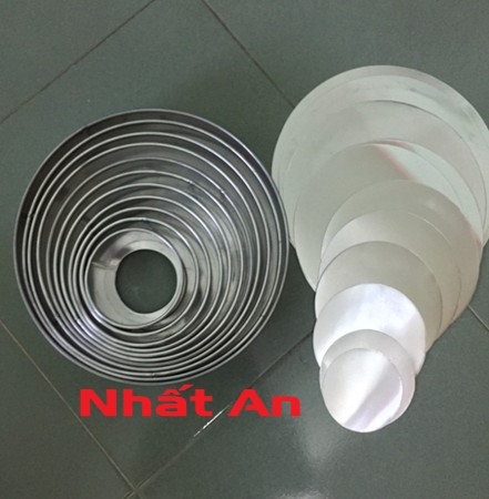 Khuôn nhôm gia công tròn đáy rời cao 8cm (Từ 10->30cm)