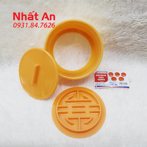 Khuôn nhấn xôi hình tròn 14cm Vĩnh Trường (Sen/ Hồng/ Phước/ Lộc/ Thọ/ Hỷ)