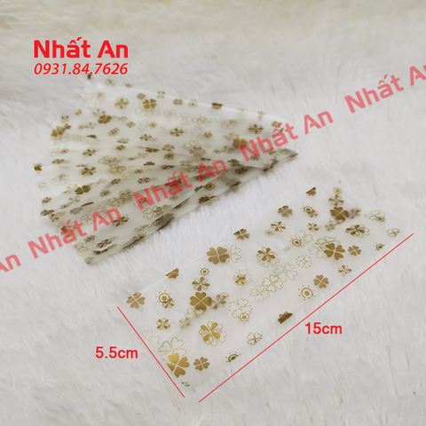 Túi bánh thuyền CỎ MAY MẮN 5.5x15cm - 100 cái