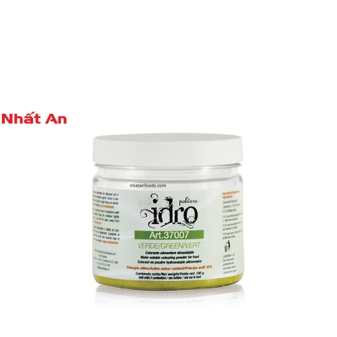 Màu bột gốc nước Polvere Idro xanh lá 100gr 