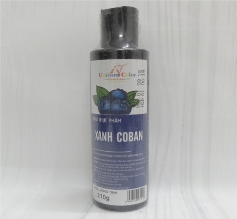 Màu nước xanh coban unicorn 210gr.