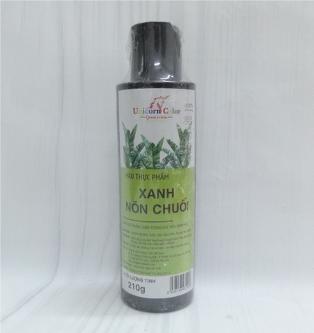 Màu nước xanh non chuối unicorn 210gr.