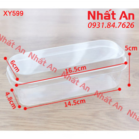 Hộp nhựa trong hình chữ nhật bánh mousse XY599