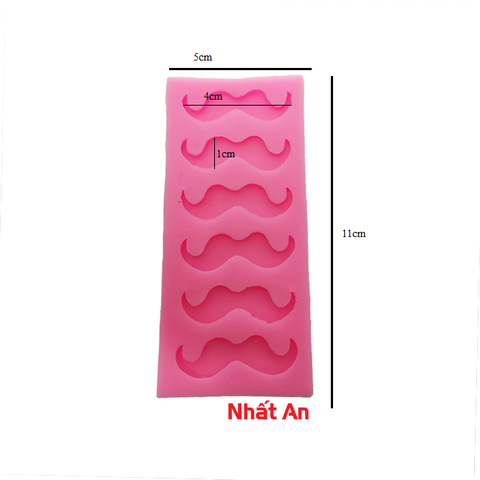 Khuôn silicone 4D hình bộ râu